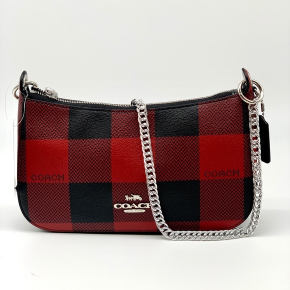 Coach Jes Baguette With Buffalo Plaid Print - Picture 10 of 10